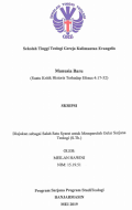Manusia Baru (Suatu Kritik Historis Terhadap Efesus 4: 17-32)
